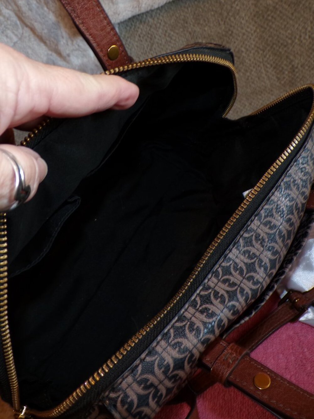 Fossil Tara Monogram Print Purse and Wallet - Picture 8 of 12